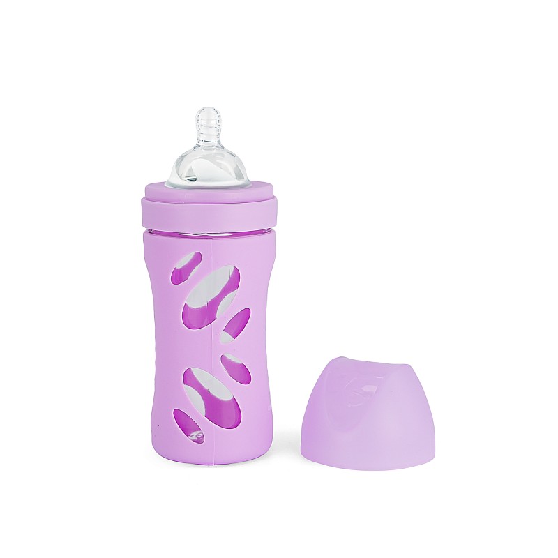 Twistshake Anti-Colic Glass Bottle 260ml Pastel Purple