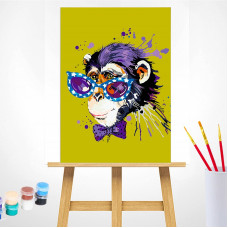 TSVETNOY Painting set by numbers 30x40cm Stylish Monkey, ME1119e