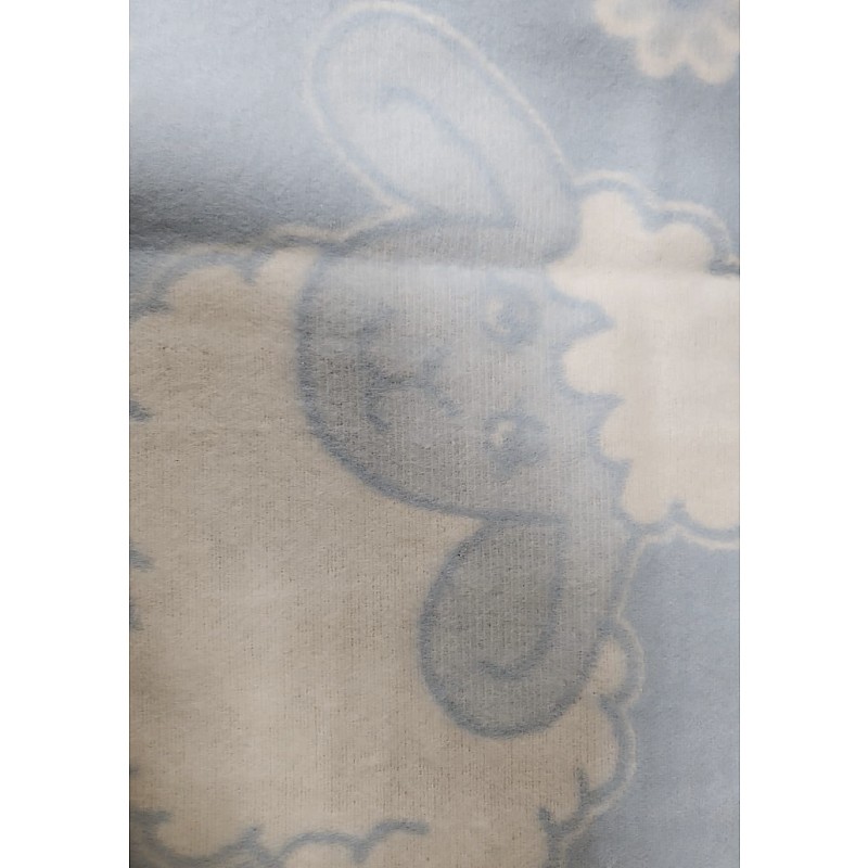 URGA wool blanket 90x60cm, LAMB, light blue, SALE