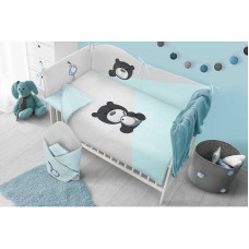 BELISIMA LILO&LO bed linen set of 5 parts 120x90/180cm, P02-0697 turquoise