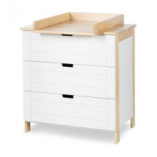 KLUPS IWO chest of drawers, pine / white