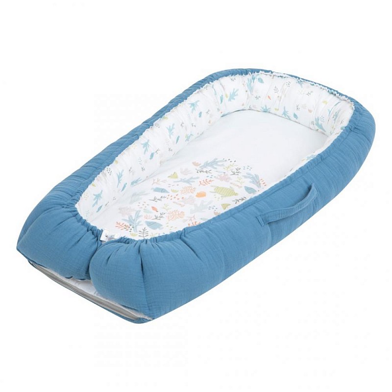 KLUPS Albero Mio Eco&Love OCEAN Baby nest 80x50cm, E001 blue KOKE001