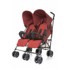 4BABY TWINS stroller for two RED