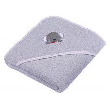 DUET BABY towel with hood 80x80cm 315 DOG grey (743156)