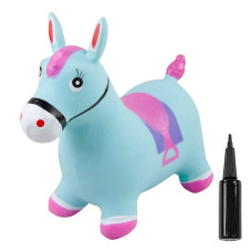 TOOTINY Jumping Horse + pump, J06.008.1.7 Blue-Pink