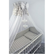 ANKRAS DOTS Bed linen 3 pieces 120h90sm - 180cm - gray