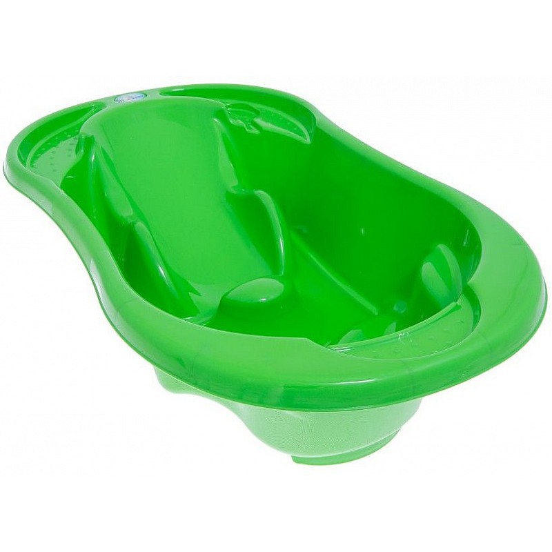 TEGA BABY KOMFORT Anatomical baby bath with plug TG-011 green