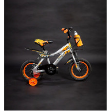 GUST&JUHI Children's bicycle 12" DUSTY, silver/orange