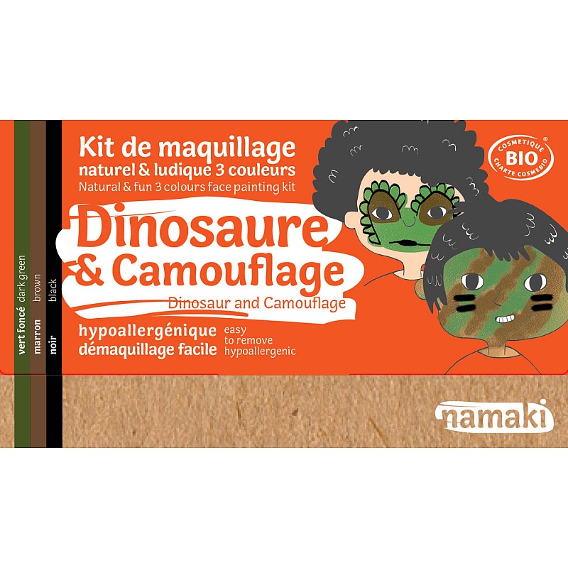 NAMAKI "Dinosaur and Camouflage" 3-color Face Painting kit  110016