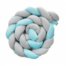 BELISIMA BRAID VELVET rim for beds 230cm, P02-0555 light blue/grey