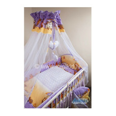 ANKRAS ELEPHANT WITH AN UMBRELLA Bed linen of 6 parts 135x100 / 360sm - purple