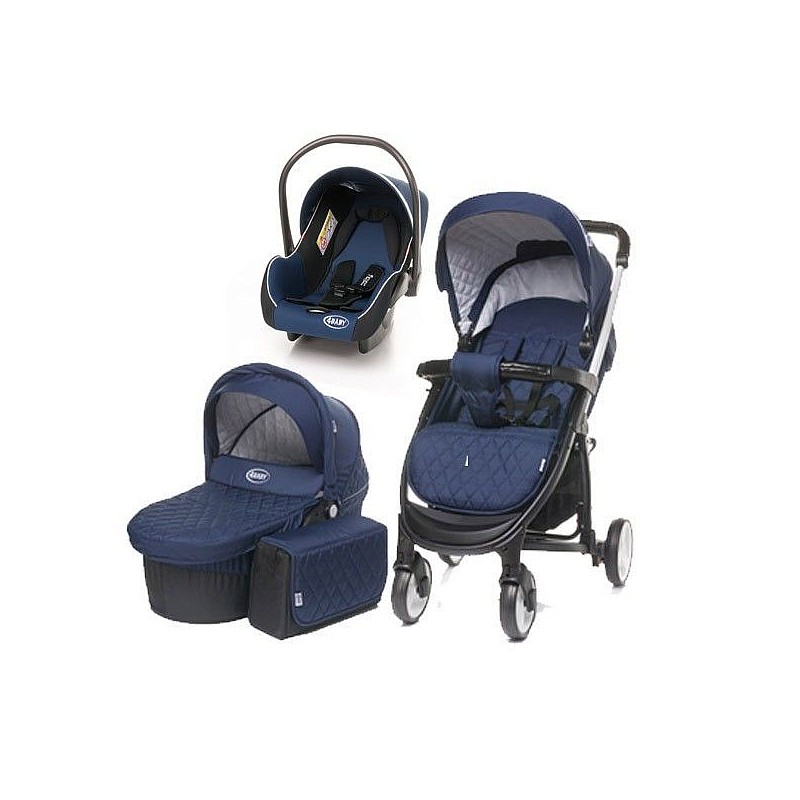 4BABY ATOMIC universal stroller 3in1 BLUE