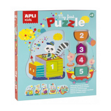 APLI kids puzzle with wooden pieces Train, 17202 SALE