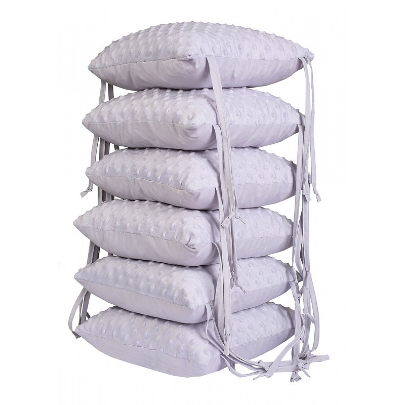 DUET BABY Crib bumper 6pcs. 30x30cm. art. 871 grey