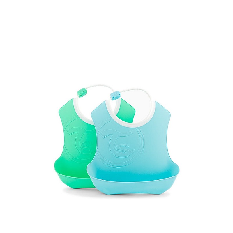 Twistshake Bib 4+m Pastel Blue Green