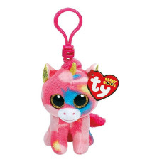 TY Beanie Boos Toy - Keychain FANTASIA MULTICOLOR UNICORN 8cm, TY36619