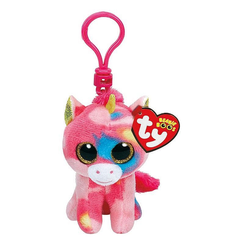 TY Beanie Boos Toy - Keychain FANTASIA MULTICOLOR UNICORN 8cm, TY36619