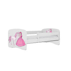 KOCOT KIDS Bed babydreams white princess horse without drawer with mattress 180/80