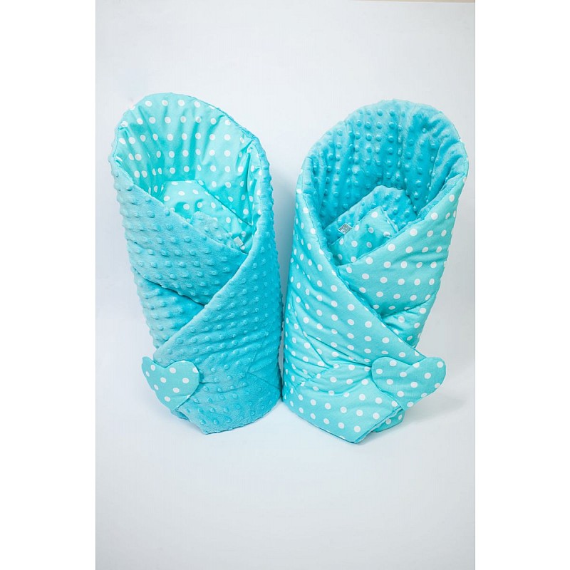 ANKRAS MINKY Dots Envelope Baby 78x78cm turquoise