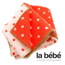 LA BEBE baby blanket / plaid 100x70sm - Strawberry Green / Red, Art.76558