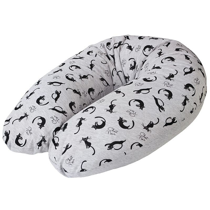 CEBABABY PHYSIO MULTI Maternity pillow 190cm, jersey, Grey Cats W-741-700-513