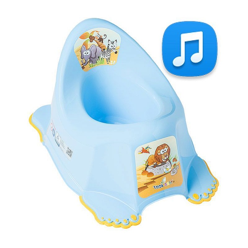 TEGA BABY pot with sound SAFARI - blue, PO-045