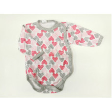 ZUZIA body 56 size,JEŽ 1710/56 grey/pink hearts