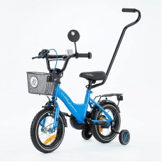 TO-MA Children's bicycle with handle Tomabike Platinum 12 BLUE