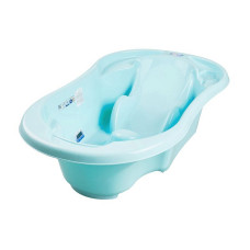 TEGA BABY KOMFORT Anatomical baby bath with plug TG-011 light blue