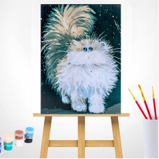 TSVETNOY Painting set by numbers 30x40cm Cute Fluffy Cat, ME1069e