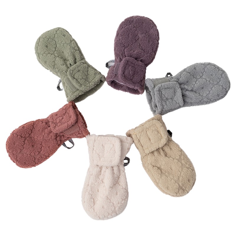 Lodger Mittens Folklore Fleece bērnu cimdiņi, Beige, 12-24m
