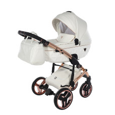 JUNAMA FLUO V3 INDIVIDUAL Universal stroller 3in1, 16 white + copper