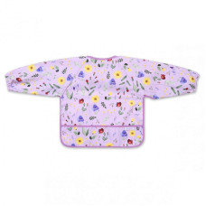 BABYONO Apron with long sleeves 6м+, 1476/01 GARDEN