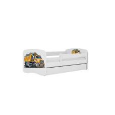 KOCOT KIDS Bed babydreams white Truck with drawer with mattress 160/80