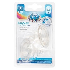 CANPOL BABIES EasyStart Silicon Teat Variable for Wide Neck Bottle 2 pcs., 3m+  21/734