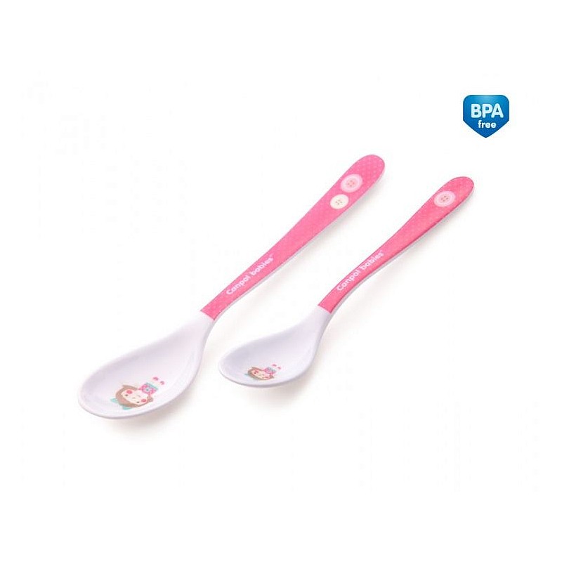 CANPOL BABIES Children spoon Melamine 2 pcs. Toys 4/533 pink SALE