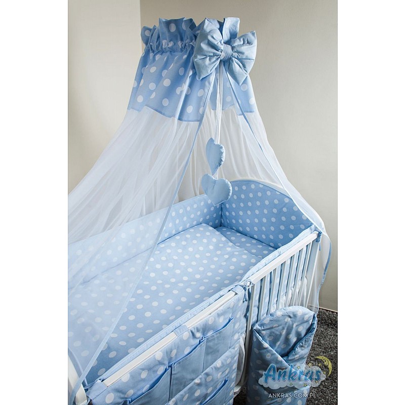 ANKRAS DOTS bed linen 4 parts 135h100sm - 180cm - Blue