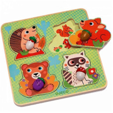 DJECO Wooden Puzzle Forest Animals DJ01049