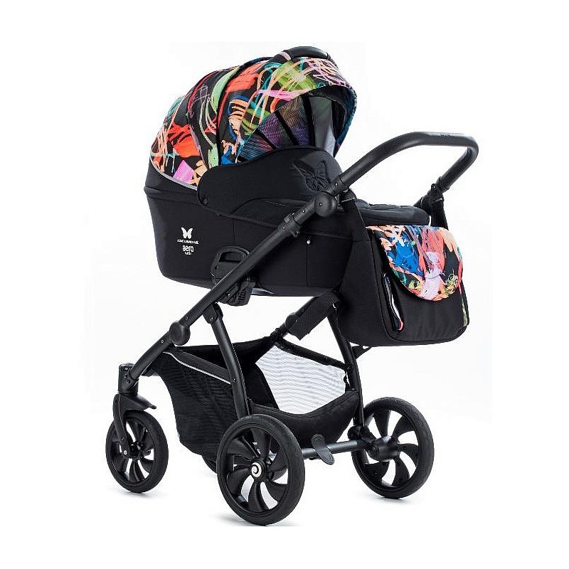 TUTIS AERO Kuzminskaitė Edition universal stroller 3in1, 119 Black Painting