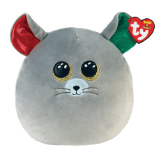 TY Squish a Boos Soft Toy - pillow Chipper GREY MOUSE, TY39212