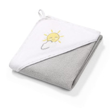 BABYONO Towel hooded 76x76cm 141/08 SUN grey