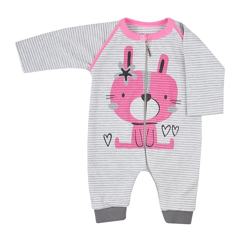 KOALA PASECZKI romper with long sleeves size 62 06-404 pink