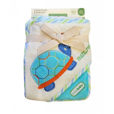 BOBOBABY Eco hooded towel 76x76sm TURTLE, OKR-ECOM