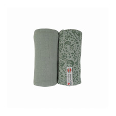 Lodger Swaddler Flower Tribe 120x120cm 2pcs., Silt Green SW 080