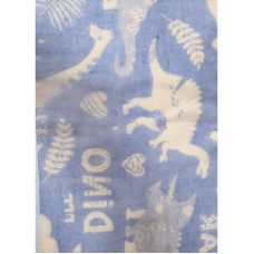 URGA wool blanket 120x90cm DINO, blue, SALE