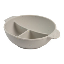 CANPOL BABIES silicone bowl with compartments DOTS, 360 ml, 51/403_grey