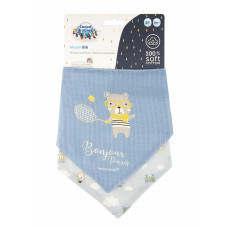 CANPOL BABIES bib BONJOUR PARIS, 0m+, 2 pcs., blue, 26/900_blu