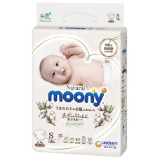 MOONY diapers Natural S 4-8kg 58 pcs.