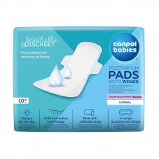 CANPOL BABIES Postpartum pads with wings, 10 pcs., Normal, 78/007