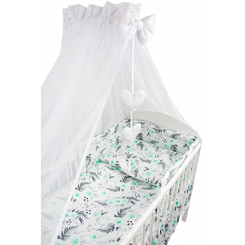 ANKRAS ROSE 6 piece bedding set 120x90/180cm mint